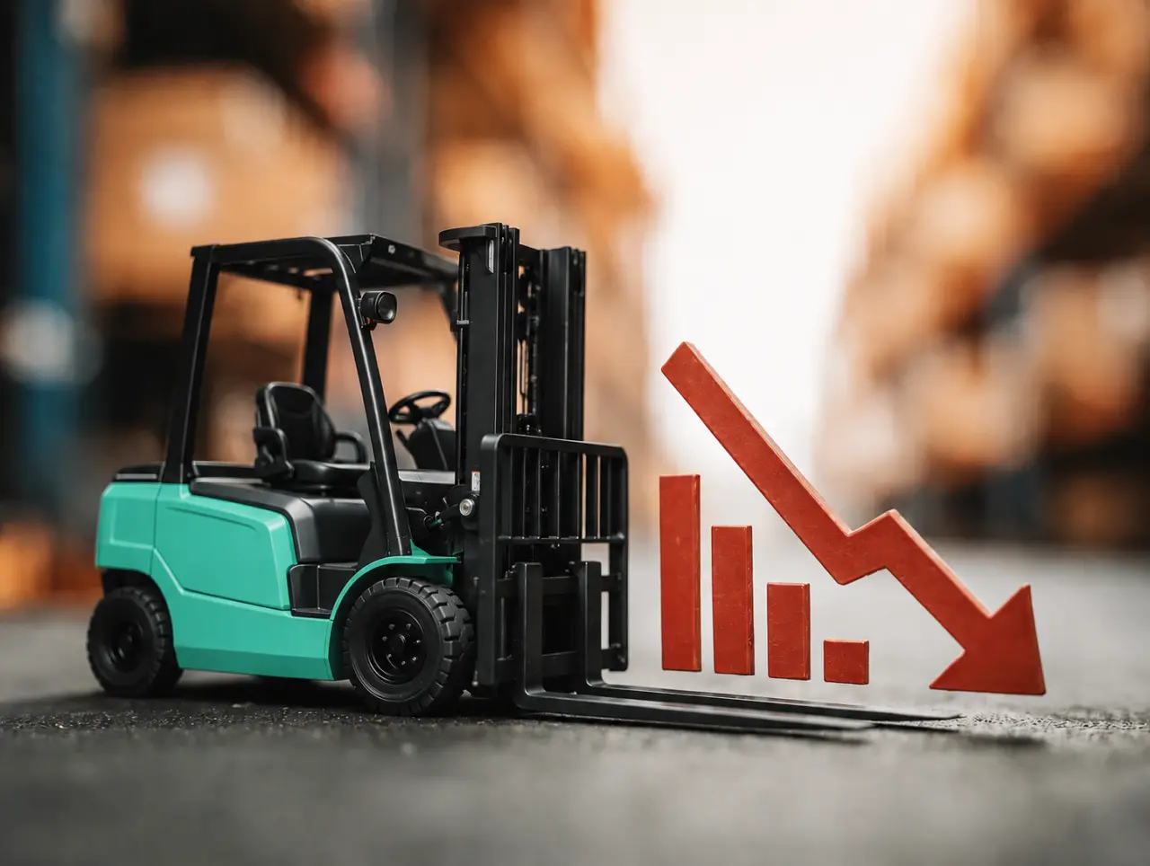 Verminderde productivtiteit bij een heftruck