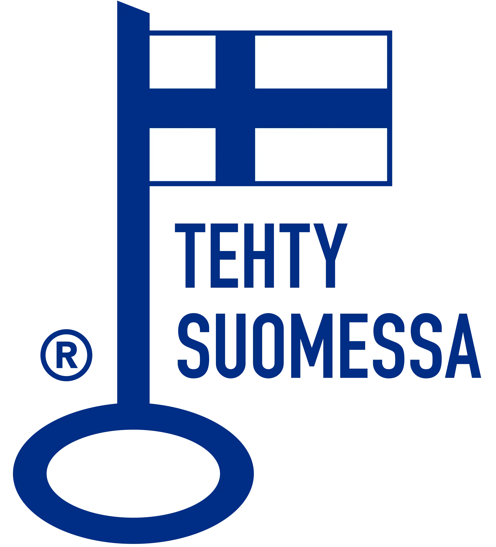 Avainlippu tehtysuomessa suomi sininen